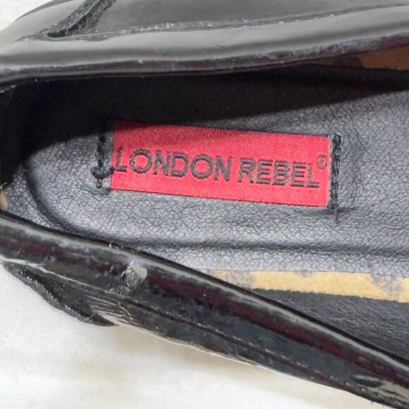 LONDON REBEL Devon Faux Patent Leather Loafers Womens Shoes Size 8.5M - Picture 9 of 15